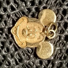 Vintage Mickey Mouse Head Charm Pendant 14k picture