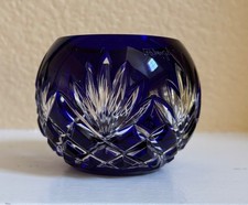 Faberge Nadya Crystal Cobalt Blue Votive Candle  Holder picture