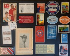 Curated Vintage Travel Ephemera Lot (20) – 1919–1950s Maps, Labels, Cards picture