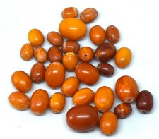 Antique +150 Years Old Natural Butterscotch Amber Loose Beads picture