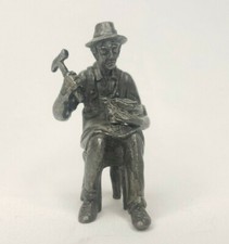 Vintage  UCGC Pewter Miniature Figure Blacksmith picture