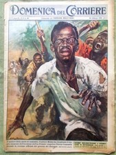 La Domenica del Corriere 26 February 1961 Lumumba Congo Satellite Mountain Supper picture