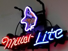 US STOCK Miller Lite Beer Minnesota Vikings 14
