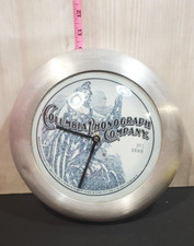 1998 aluminum Columbia Phonograph Company Wall Clock foxklox picture