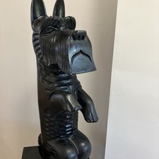 RARE ARTHUR COURT  1980 25” Tall Wooden Scottish Terrier Dog Figure From Estate picture