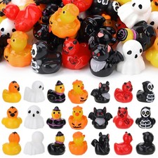 GGSTDDUP 70 Pcs Halloween Mini Resin Ducks, Tiny Miniature Ducks Figures | No... picture