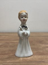 Vintage MCM Church Singing Choir Boy Figurine Japan Christmas Religious Cross picture