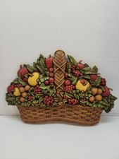 Vtg MCM Homco Basket of Fruit Wall Art-Kitchen Hanging Decor 14