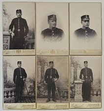 6x Swedish Military CDV Photos Soldier Uniform  picture