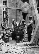 Construction machine that lifts whole houses Historic Old Photo picture