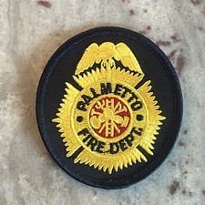 Palmetto GA Georgia Fire Department Patch Embroidered Badge Logo New Blue Gold picture