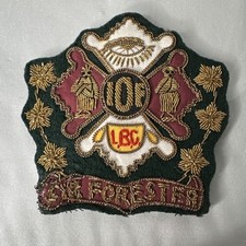 Antique IOF L.B.C. Bullion Embroidered Patch- Ind. Order of Foresters- Pre 1930 picture