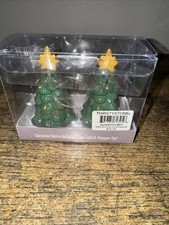Thirstystone Ceramic Retro Holiday Tree Salt & Pepper Set NEW IN BOX picture