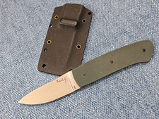 Bud Nealy Custom Hunter, One-Off, S30V Distal Taper Blade, Tapered Tang, Grn G10 picture