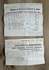 Antique Helena Montana Territory Ephemera 1873 Kleinschmidt Bro & 1881 Sands Bro picture