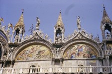 c1960's Kodachrome 35mm Slide, St Mark's Basilica Venice Italy Mosaics blue picture