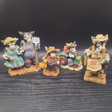 Vintage Lot of 4 COWTOWN Collection Cow Figurines 1993-1995 Ganz Figures picture