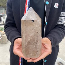 2.75LB  Natural black hair crystal, white crystal pillar, quartz crystal picture