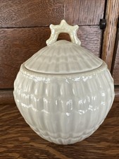 BELLEEK SUGAR BOWL WITH LID Black 3rd MARK c1926 EXCELLENT  ( ) picture