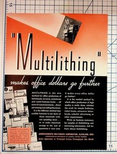 Vintage Multilithing Office Printing Ad Addressograph-Multigraph Cleveland picture