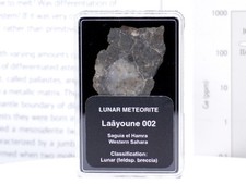 Laâyoune 002 Lunar Meteorite - Authentic Moon Rock, Rare and Certified picture