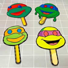 TMNT / Teenage Mutant Ninja Turtles Ice Cream Heroes Set of 4 Stickers  picture