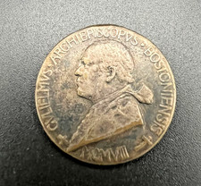 1908 ARCHBISHOP WILLIAM O'CONNELL ARCHDIOCESE BOSTON BELA LYON PRATT MEDAL L68 picture