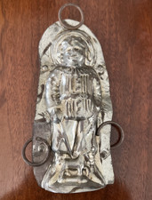 ANTIQUE  1915 EUROPEAN BELGIUM DUTCH BOY TIN CHOCOLATE MOLD / FISHER BOY picture