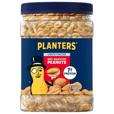 PLANTERS Lightly Salted Dry Roasted Peanuts, Party Snacks, Plant Based Protein, picture