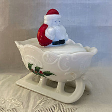 Westmorland milk glass santa picture