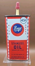 Vintage Boye Stainless Oil Handy Oiler Tin/Can – 3 Oz. (45 Cents) Empty.  picture