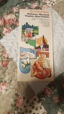 Vintage  Rand McNally Delaware Maryland Virginia West Virginia Road Map picture