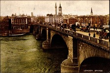 London Bridge England Reprint of a postcard printed in 1914 Continental PC picture