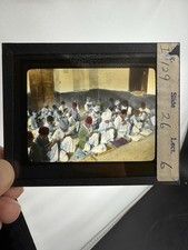 Antqiue Magic Lantern Slide “Primary Class” Ambala India W/ Notes #26 picture