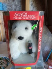 Vintage 1993 Coca-Cola Brand Plush Collection Polar Bear With  Coke Bottle NIB picture