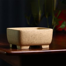 6.7in Chinese Zisha Natural Clay Planter, Collectible Handmade Orchid Bonsai picture