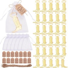 INFUNLY 30Pcs Cowboy Boot Bottle Opener Set Vintage Metal Beer Openers Wester... picture