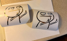 Rage Comic Troll Face Middle Finger Vinyl Decal Sticker Set chrome vinyl picture