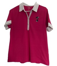 Disney Direct Women’s Golf Sporty Polo Pink Mickey Mouse Embroidered Adult Large picture