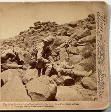 The Dying Bugler’s Last Call—A Battlefield Incident, Gras Pan Stereoview Card picture