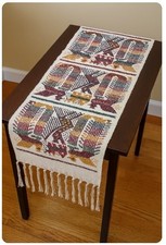 Chichicastenango Textiles Table Runner Vtg Hand Stitched Scandinavian Folk Art picture