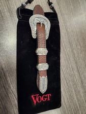 VOGT BEADED MESQUITE 3/4 STERLING 4 PIECE BUCKLE SET - NEW SUPER DISCOUNT picture
