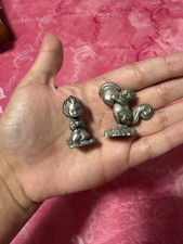 Vintage 1976 Hallmark Little Gallery Pewter Smart Squirrel & Acorn And Boy picture