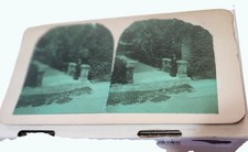 Antique 1916 Lake Park Milwaukee WI Stereoview Green Color picture