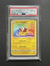 2017 Pokemon Black Star Ash's Pikachu Promo I Choose You #SM108 PSA 10 Mint picture