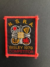 Vintage fabric patch badge NSRA Bisley 1979 Competitor picture