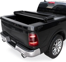 8FT Soft Tri Bed Tonneau Cover Compatible for 2011-2026 Ram 1500 2500 3500 (With picture