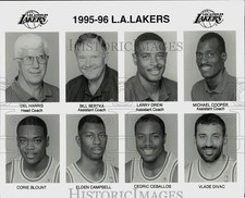 1995 Press Photo Los Angeles Lakers Basketball Coach & Player Headshots picture