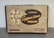 Vintage Mirro Copper Tone Mold Set in Original Display Box Wall Plaques Made USA picture