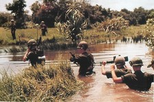 Vietnam  War  Photos --  US Soldiers Crossing River... picture